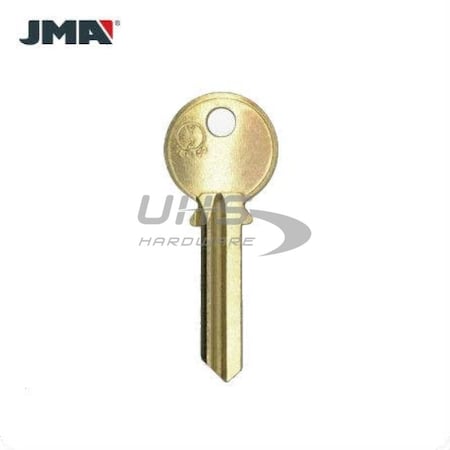 JMA: Y2 / 999A 6-Pin Yale Key - Brass Finish